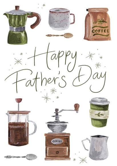 Brewing Coffee, Barista Fun - Father's Day Card For Dad or Grandad created by Making Meadows Ltd