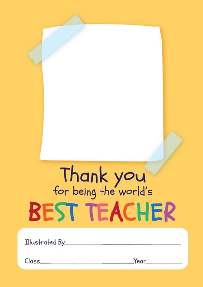 Cute Personalised Thank You Teacher created by Silly Prints