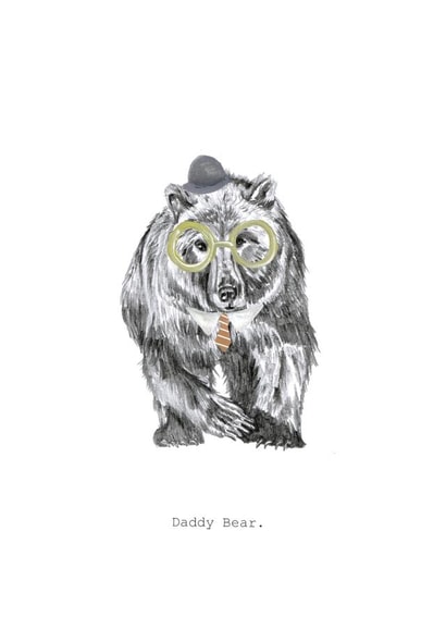 Super cute 'Daddy Bear' Father's Day card created by Halle-lula P