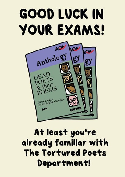 Funny Good Luck Card - Tortured Poets Department created by @MarcoLooks