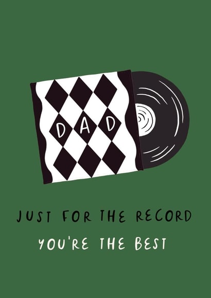 Cute Fathers Day Card - Vinyl - For The Record created by Duchess Plum