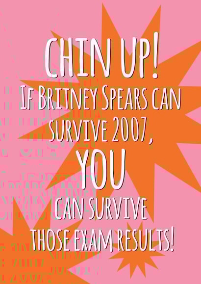Funny Exam Results Card - Britney Spears - Survive created by Sweetlove Press