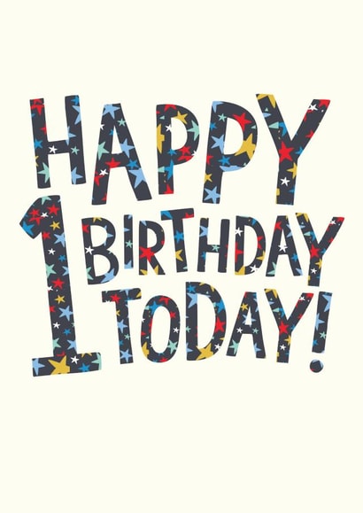 Pretty Birthday Card - 1st Today! created by The Boy and the Bear