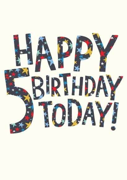 Pretty Birthday Card - 5th Today! created by The Boy and the Bear