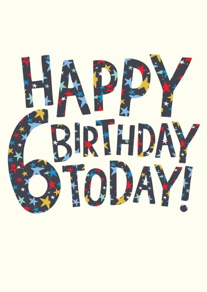 Pretty Birthday Card - 6th Today! created by The Boy and the Bear