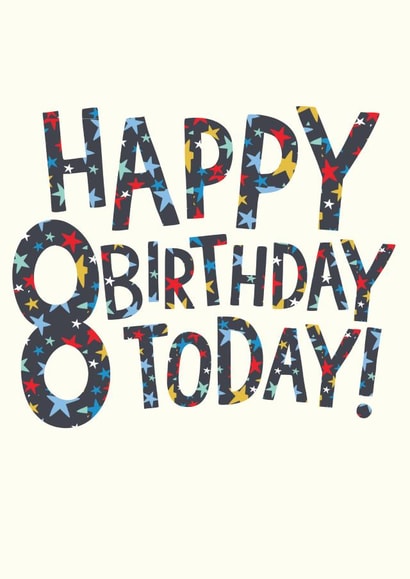 Pretty Birthday Card - 8th Today! created by The Boy and the Bear