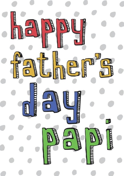 Happy Father's Day Papi - Italian Spanish Father's Day Card created by Becka Griffin