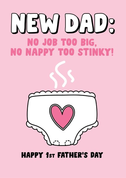 First Father's Day Card - 1st Father's Day - Stinky Nappy created by Eskimo Kiss Designs