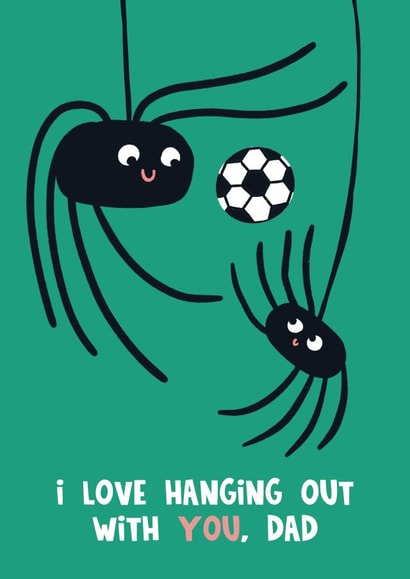 Cute Father's Day Card - Spiders - Hanging Out created by Lucy Maggie Designs