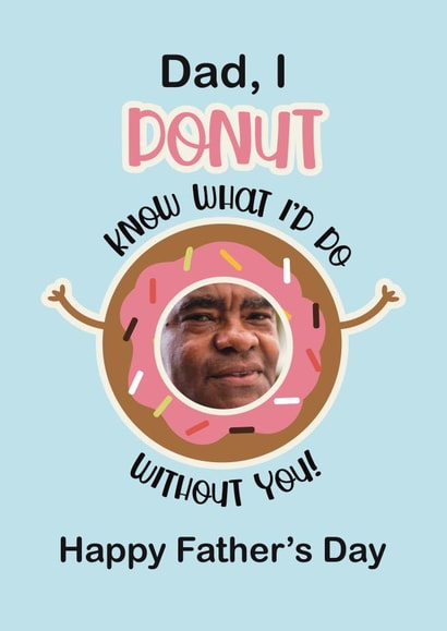 Donut Personalised Father's Day Photo Card created by Choo Choo