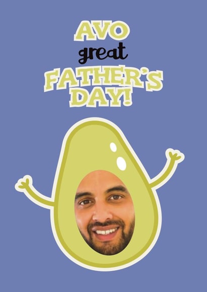 Punny Avocado Personalised Father's Day Photo Card created by Choo Choo 