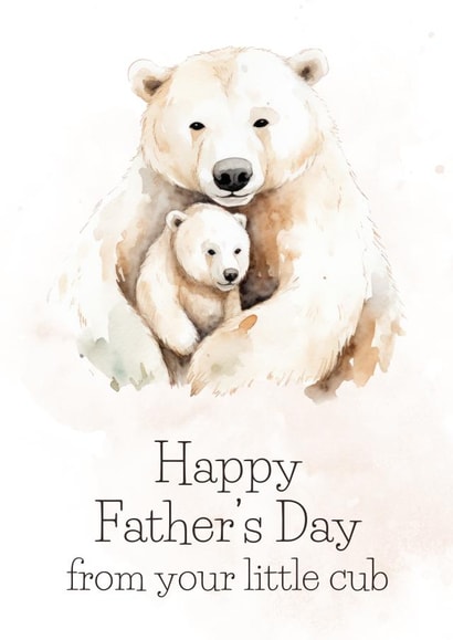 Cute Father's Day Card - Papa Bear and Cub created by Helen Taylor Photography & Design