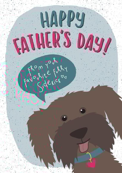 Father's Day Card - From The Dog - Cockapoo - Favourite Furry Sidekick created by Wink Design - Michelle Roberts