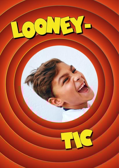 Looneytune Cartoon Personalised Photo Card 48732 created by BAD DAD DESIGN