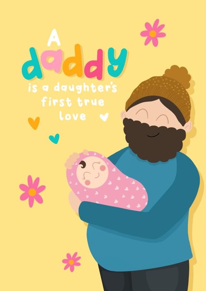 Daddy from daughter, Father’s Day card created by Sophie Larsson
