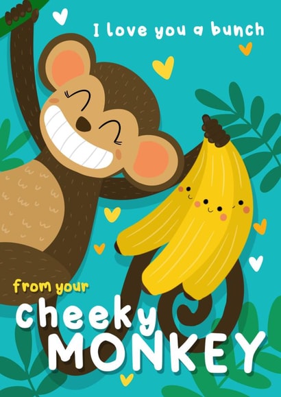 Cute Fathers Day Card - From The Kids - Cheeky Monkey created by Sophie Larsson