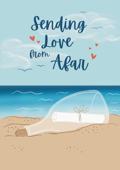Message In A Bottle - Long Distance Relationship - Sending Love created by Isabelle Wood Art