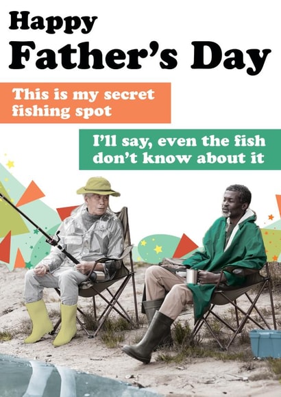 Funny Father's Day Fishing Card - Secret Fishing Spot created by Quitting Hollywood