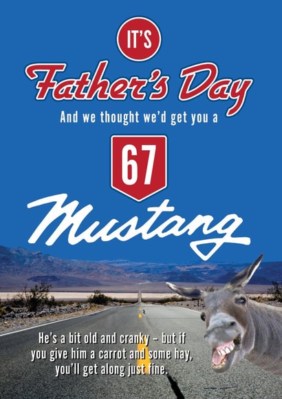 Dad gets a Mustang for Father's Day created by Liverpool Card Studio