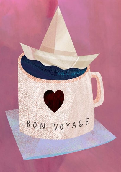 Cute Travel Trip Card - Bon Voyage created by Forget Me Not Illustration
