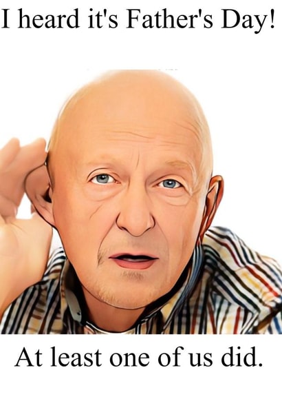 Funny and cheeky father's day card for dad make fun of their age! created by Cardagain