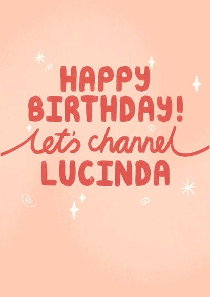 Funny Birthday Card - Married At First Sight - Let's Channel Lucinda created by Gemma Pratt