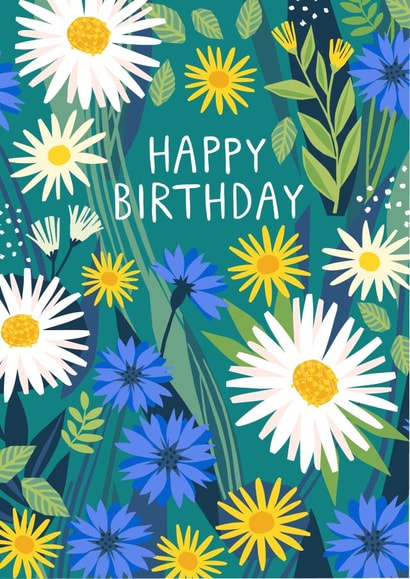 Summer Floral Birthday Card created by Pablo and Pickle Studio