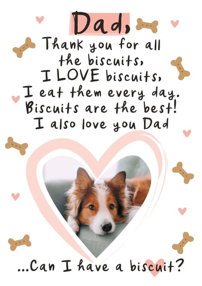 Cute Fathers Day Photo Card - From The Dog created by Heather Alstead Design LTD