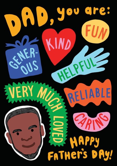 Fun, bright, graphic Father's Day card for a Dad who is everything and more! created by Sarah-Anne Brown