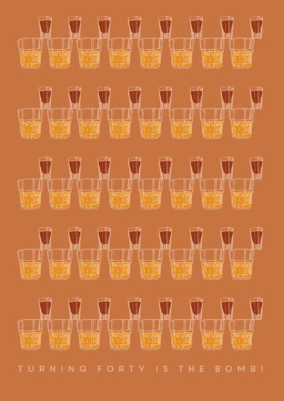 Classic 40th birthday card for the jagerbomb lover! created by @doublepea_designs