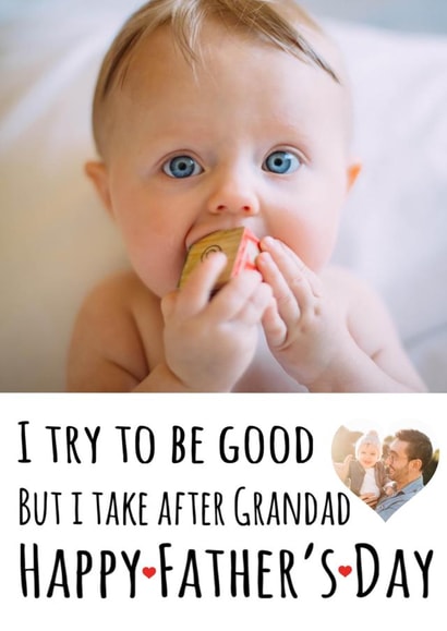 Cute Fathers Day Photo Card - For Grandad created by Kerrylovescards