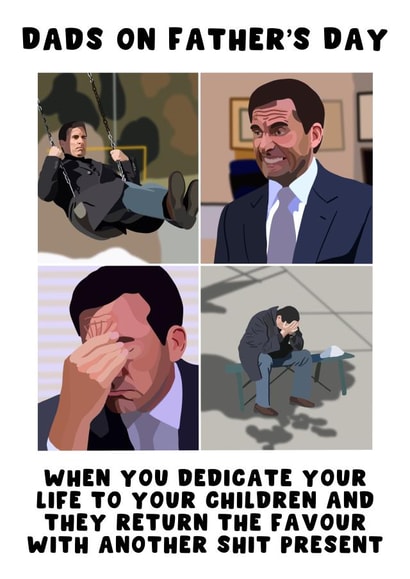 Funny Fathers Day Card - From Dad - The Office created by Pink Peach Cards