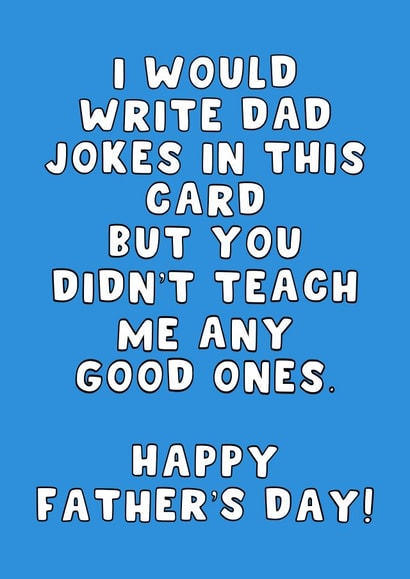 Funny Father's Day Card - For Your Dad - Dad Jokes - Bad Jokes created by Pink Peach Cards