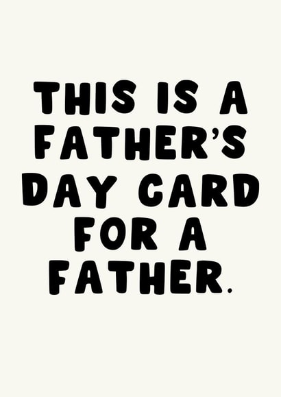 Funny Card For Your Dad On Farther's Day - This Is A Card created by Pink Peach Cards
