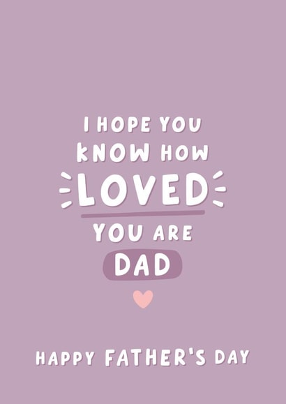 Loved Dad Father's Day Card created by Fliss Muir