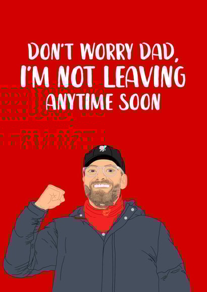 Funny Father's Day Card - Jurgen Klopp - Liverpool Football Club created by The Cake Thief