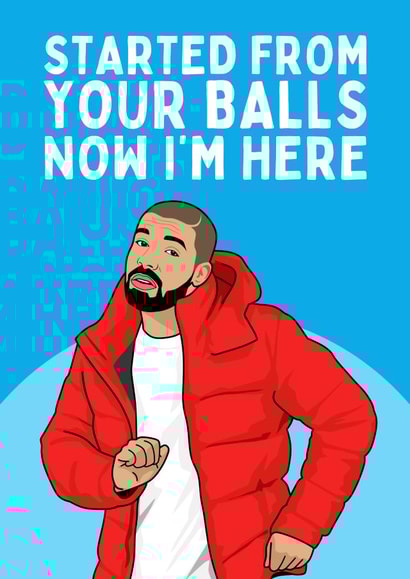 Funny Father's Day Card - Drake Meme created by Sundiva Designs