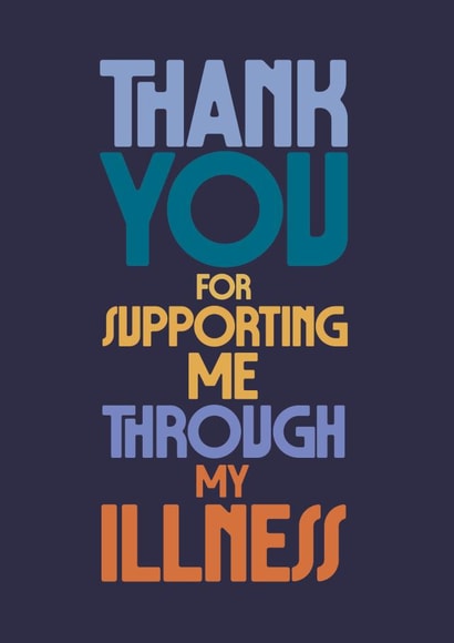 Unisex Thank You Card - Supporting Through Illness created by Rebecca Prinn