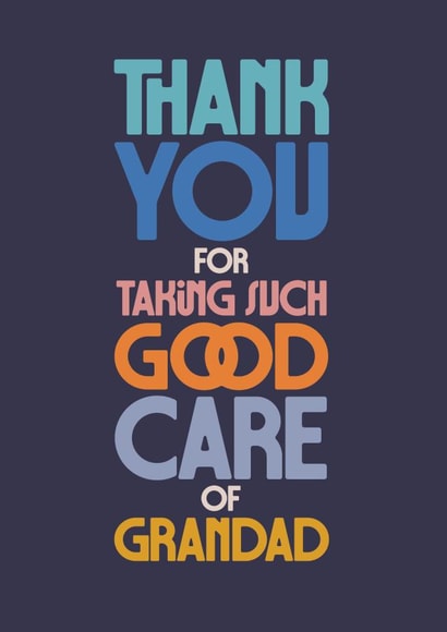 Classic Thank You Card - Taking Care of Grandad created by Rebecca Prinn