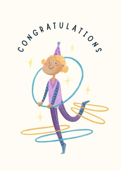 Congratulations Card For Gymtastic Girl created by With Love Laxmi