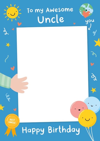 Heartfelt Birthday Card - Drawing of Uncle - From The Kids created by Macie Dot Doodles