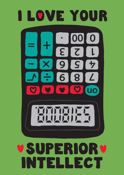 Funny Anniversary Calculator Boobies Card created by Woah there Pickle