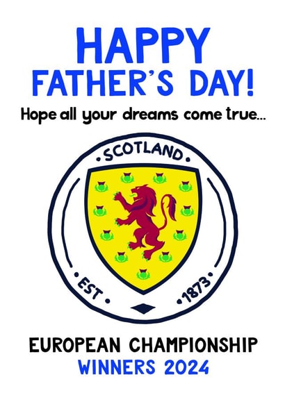 Fun Father's Day Card - Scotland Winning The Euros 2024 created by Paper Plane