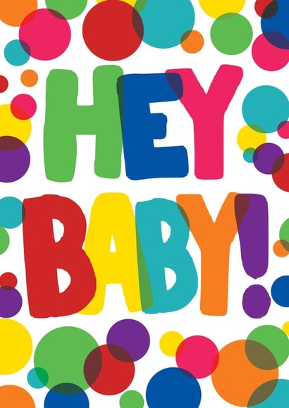 Fun New Baby Card - Colourful Rainbow Confetti created by Woah there Pickle