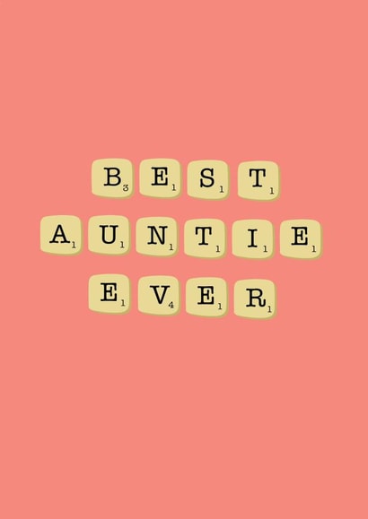Fun Birthday Card - For Auntie - Scrabble created by @Laura Lonsdale Designs