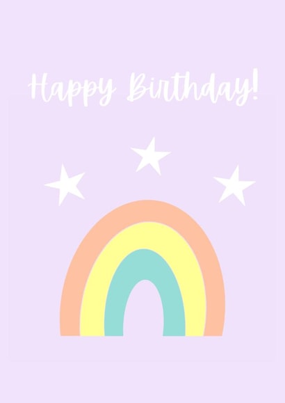 Cheerful Happy Birthday Rainbow! created by Brightapril Art