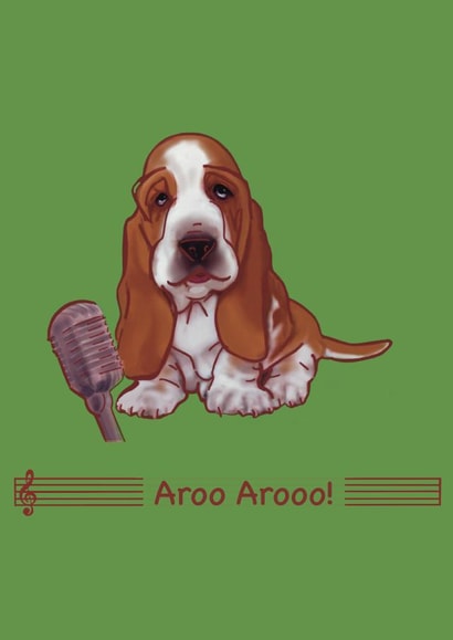 Cute Birthday Card for dog lover- Howling Hound - Hounddog created by Miss Rose Creates