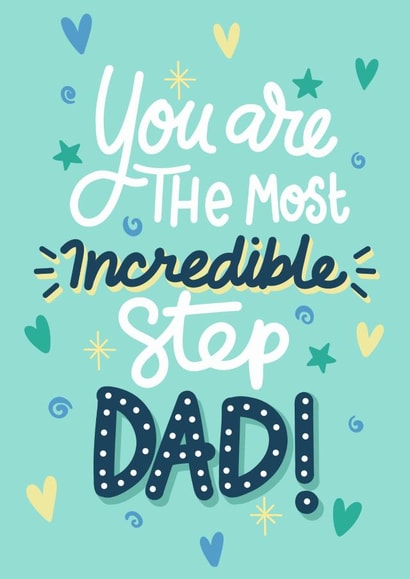 Classic Father's Day Card - For Step Dad - Sentimental created by Kamiya Chirodian