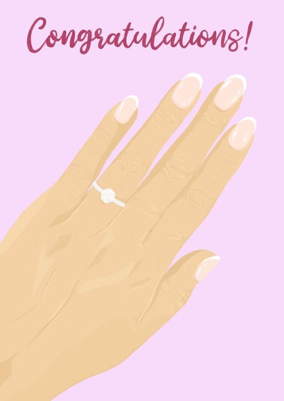 Engagement Card for Her - Congratulations! created by Phoebe Hope Designs