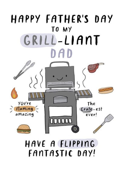 Funny BBQ Pun Father's Day Card created by Pip & Elwood